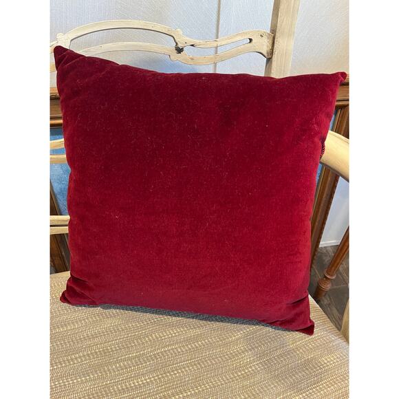 Vintage Santa Tapestry Pillow Tassel Velvet Christmas - Picture 3 of 3